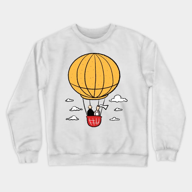 Hot Air Balloon Love Ride Balloon Ride Crewneck Sweatshirt by MooonTees